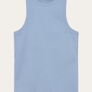 KnowledgeCotton Apparel - Racer Rib Top - Skyway