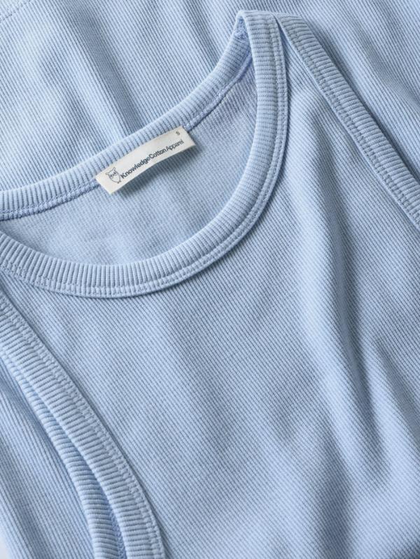 KnowledgeCotton Apparel - Racer Rib Top - Skyway - Afbeelding 4