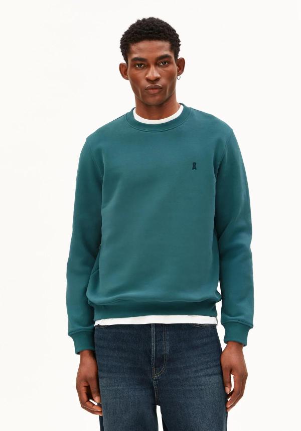 Armedangels - Baaro Fleece Sweatshirt -Petrol Velvet