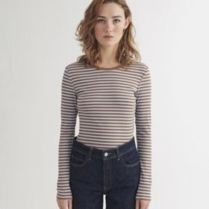 Basic Apparel - Ludmilla LS Tee - Nuthach/Dutch canal
