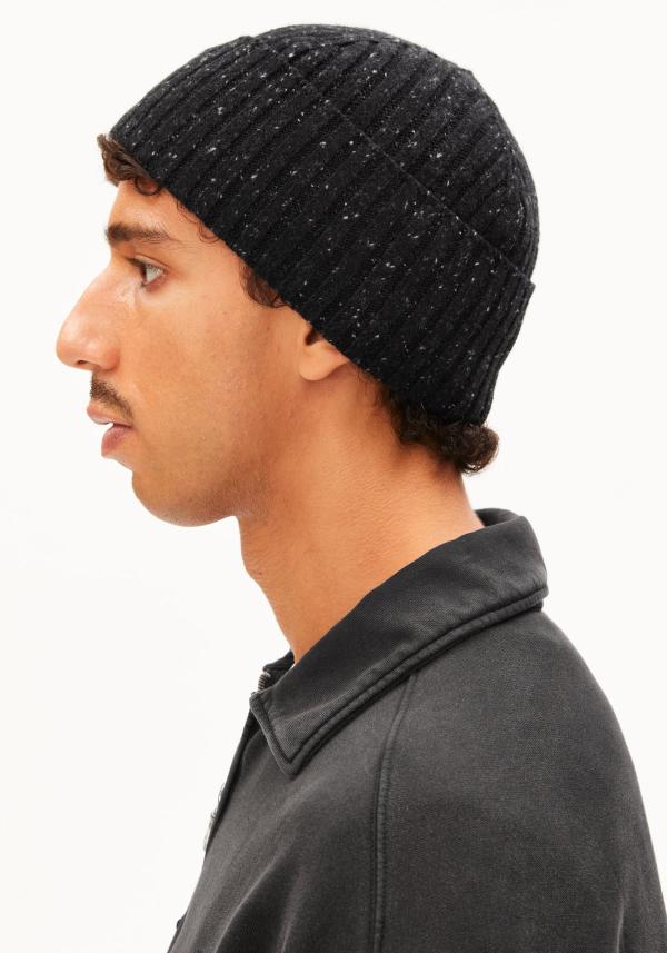 Armedangels - Tweed Knit Hat - Black Tweed - Afbeelding 3