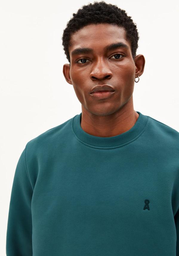 Armedangels - Baaro Fleece Sweatshirt -Petrol Velvet - Afbeelding 2