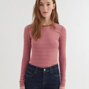 Basic Apparel - Ludmilla LS Tee - Cashmere Rose/Nuthach