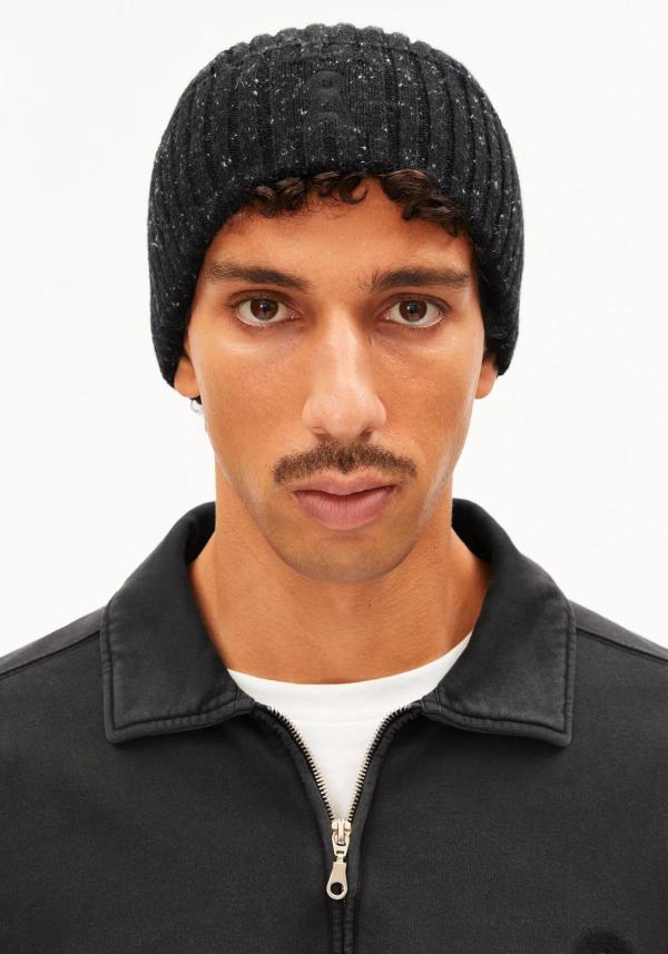Armedangels - Tweed Knit Hat - Black Tweed