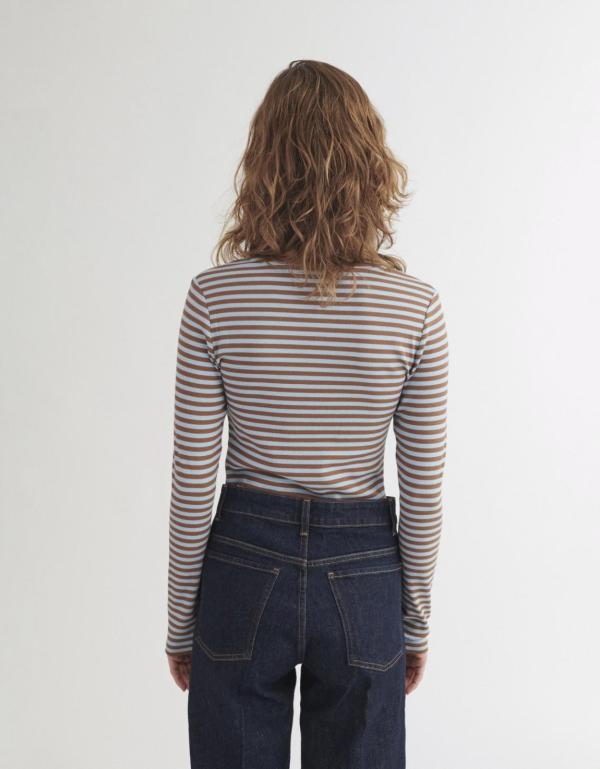 Basic Apparel - Ludmilla LS Tee - Nuthach/Dutch canal - Afbeelding 2