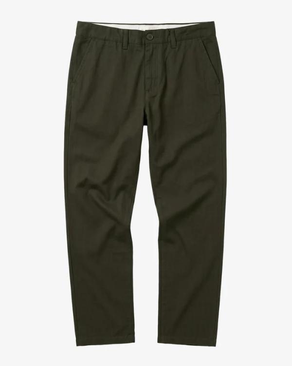 KnowledgeCotton Apparel - Chuck Herringbone Chino Pants - Forest Night