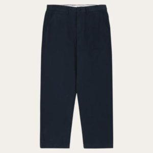 KnowledgeCotton Apparel - Flint Wide Cotton Chino - Total Eclipse