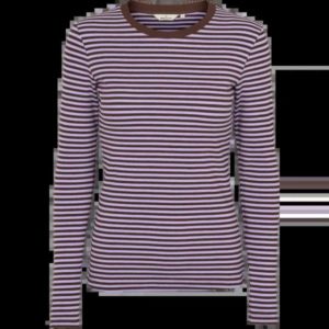 Basic Apparel - Ludmilla LS Tee - Violet Tulip/Chicory Coffee