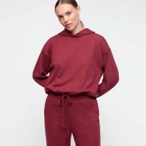 Organic Basics - Drawstring Hoodie - Cranberry